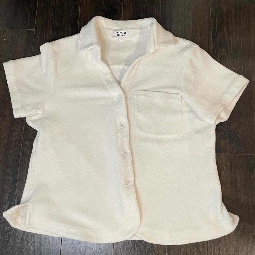 Frankie’s Bikini’s Small Terry Cloth set White